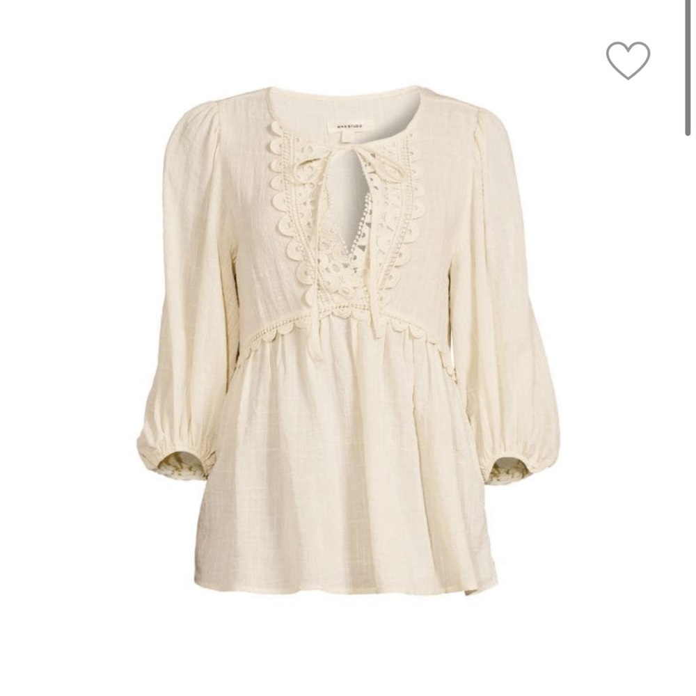 Max Studio Peasant Top Sz M